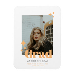 Modern Graduation Announcement Open house invite Magnet