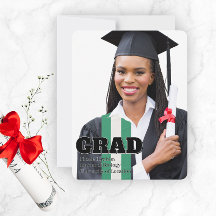 Modern Graduation Announcement Photo Template