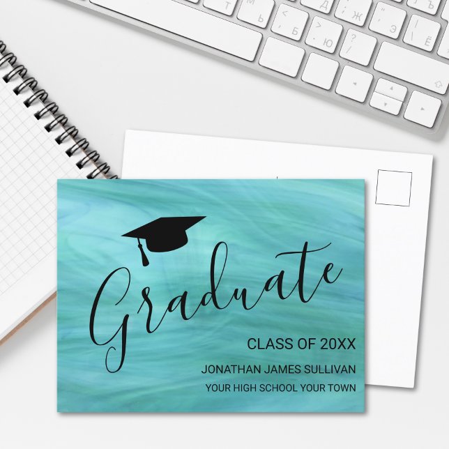 Modern Graduation Announcement Postcard (Creator Uploaded)