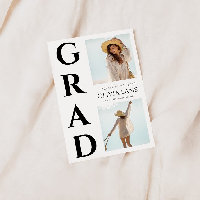 Modern Graduation Announcement with Photo (Creator Uploaded)