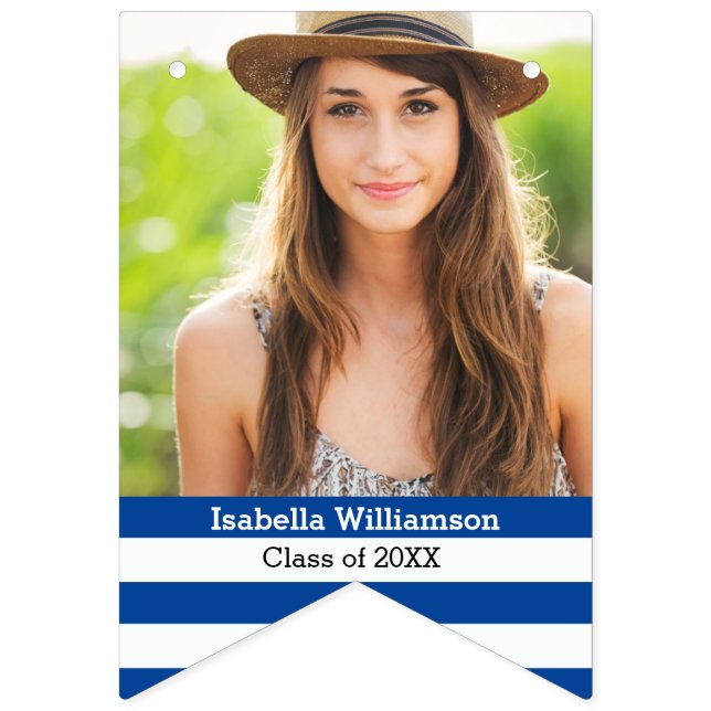 Modern Graduation Bunting Class of 2018 Photo (Eleventh Flag)