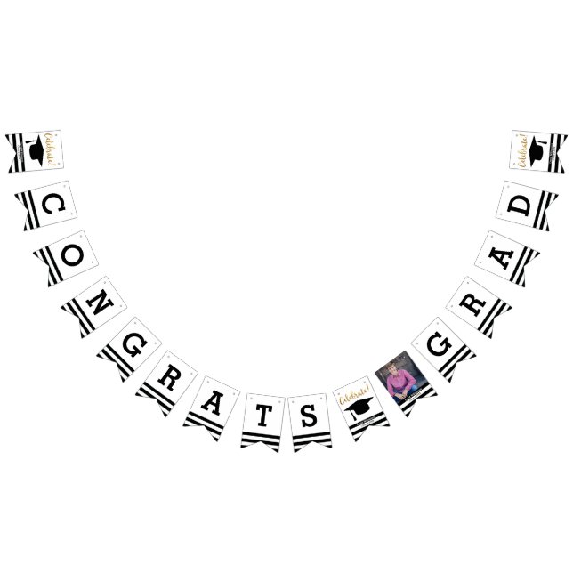 Modern Graduation Bunting Class of 20XX Grad Photo Bunting (All)