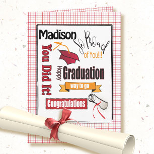 Modern Graduation Card to Personalise