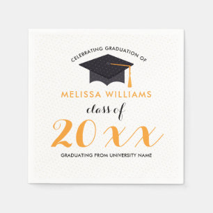 Modern Graduation Class Of 2017 Napkin