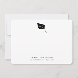 Modern Graduation Classic Grad Cap Thank You Card