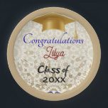 Modern Graduation Congratulations Moroccan Zellige Paper Plate<br><div class="desc">Celebrate graduation with a beautiful Moroccan-inspired design featuring traditional zellige patterns and cultural elegance. A unique design that blends Moroccan heritage with the joy of academic achievement,  perfect for graduation gifts,  decorations,  and special celebrations. 🎓✨</div>