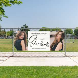 Modern Graduation Congratulations Photo Banner