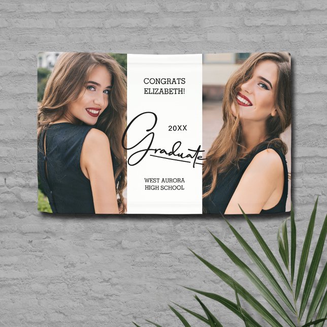 Modern Graduation Congratulations Photo Banner (Modern Graduation Congratulations Photo Banner)