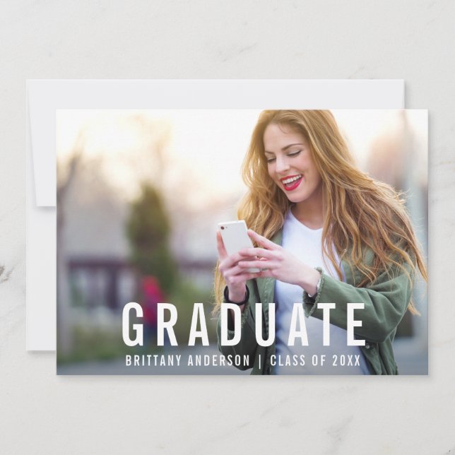 Modern Graduation | Graduate Photo Announcement (Front)
