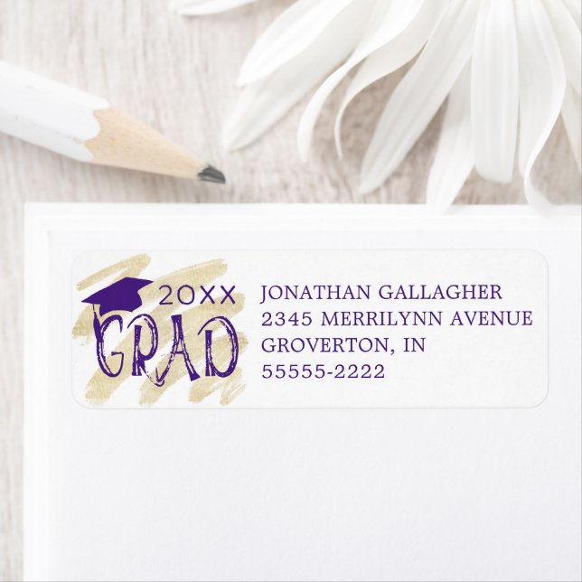 Modern Graduation Hand Lettered GRAD Custom Colour (Insitu)