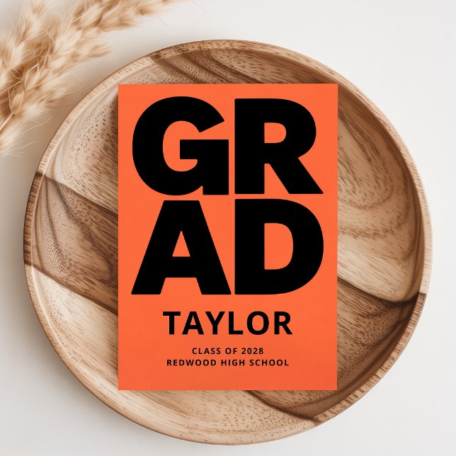 Modern Graduation Invitation | Graduation Party Postcard (Creator Uploaded)