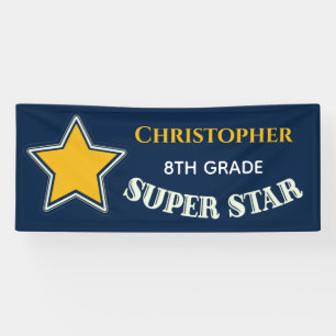 Modern Graduation Middle School Super Star Banner