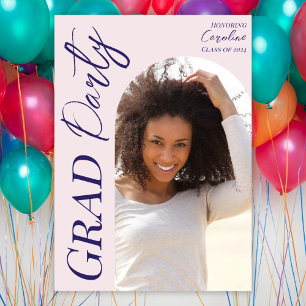 Modern Graduation Party 2025 Script Arch Photo Invitation