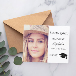 Modern Graduation Party budget Save the Date Flyer