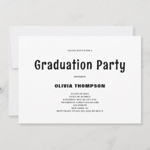 Modern Graduation Party Invitation