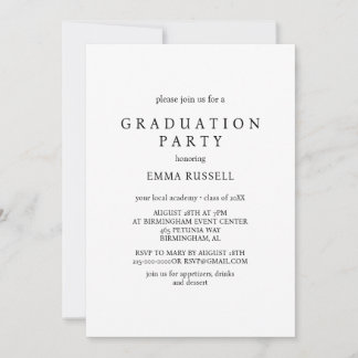 Modern Graduation Party Invitation