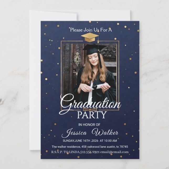 Modern  Graduation  Party Invitation  2026 (Front)