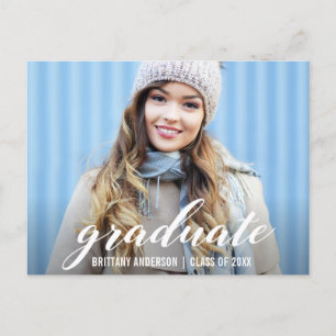 Modern Graduation Party Invitation    Photo B Postcard