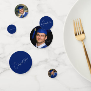 Modern Graduation Party Photo Display Confetti