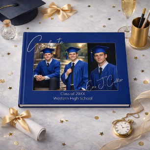 Modern Graduation Party Photo Display Guest Book