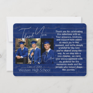 Modern Graduation Party Photo Display Thank You Card