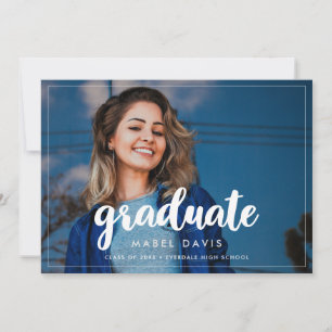 Modern graduation party photo invitation