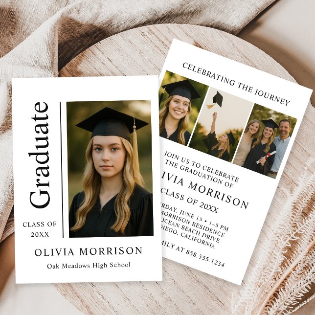 Modern Graduation Party Photo Invitation (Creator Uploaded)