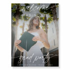 Modern Graduation Party Photo Welcome 