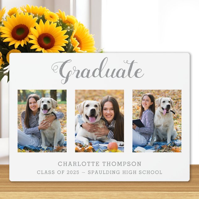 Modern Graduation Photo Collage Keepsake Plaque (Creator Uploaded)