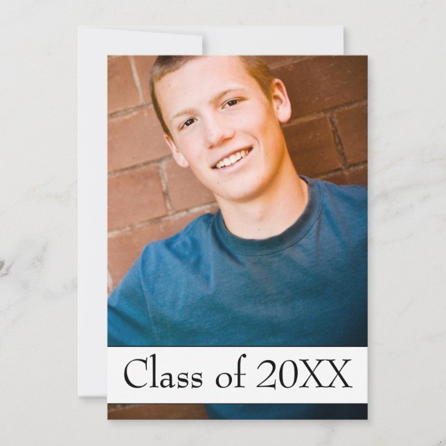Modern Graduation Photo Invitation (Front)