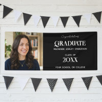 Modern Graduation Photo Name Celebration