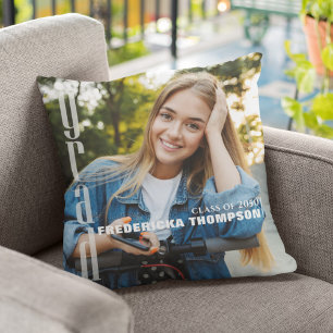 Modern Graduation Photo Template Custom  Cushion