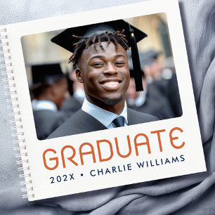 Modern graduation photo year graduate notebook