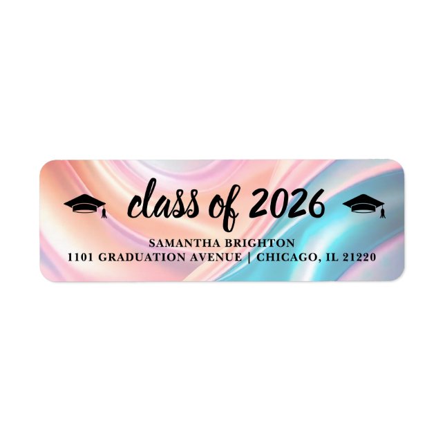 Modern  Graduation Return Address (Front)
