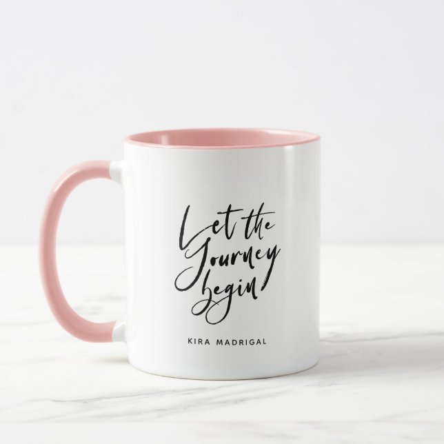 Modern Graduation Script Congrats Trendy Quote  Mug (Left)