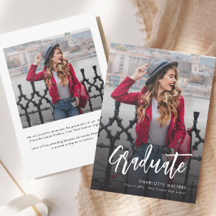 Modern Graduation Script Photo Announcement