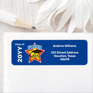 Modern Graduation Super Grad Logo-Editable Text
