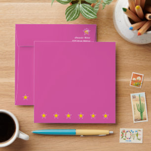 Modern Graduation Super Grad Pink Editable Envelope