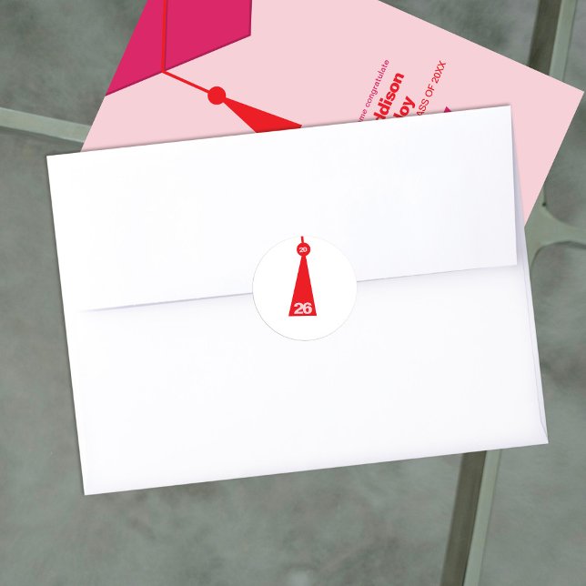 Modern Graduation Tassel Envelope Seal Sticker (Creator Uploaded)