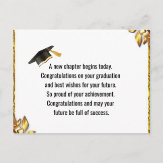 Modern Graduation Thank You Card Elegant Class of 