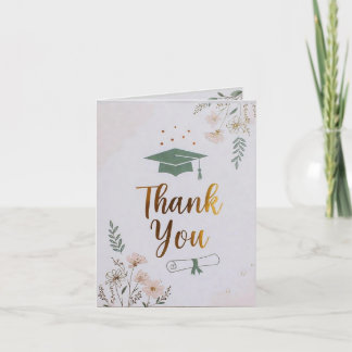 Modern Graduation Thank You Customisable Card