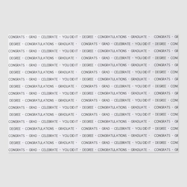 Modern Graduation Tissue Paper (Front)