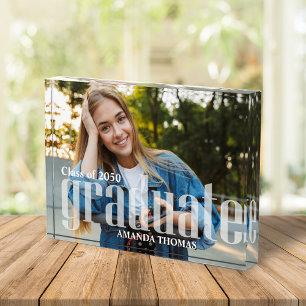 Modern Graduation Typography Acrylic Block