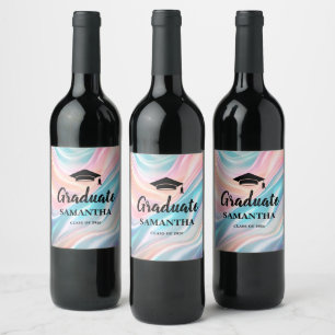 Modern Graduation Wine Label