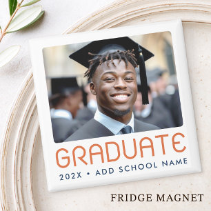 Modern graduation year photo graduate magnet