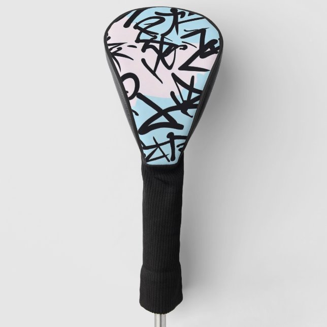 Modern Graffiti Golf Head Cover (Front)