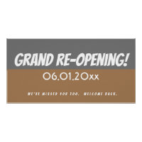 Modern Grand Reopening Business Sign
