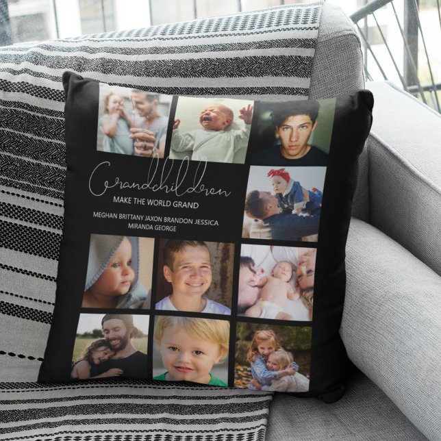 Modern | Grandchildren | Photo Collage Cushion (Creator Uploaded)