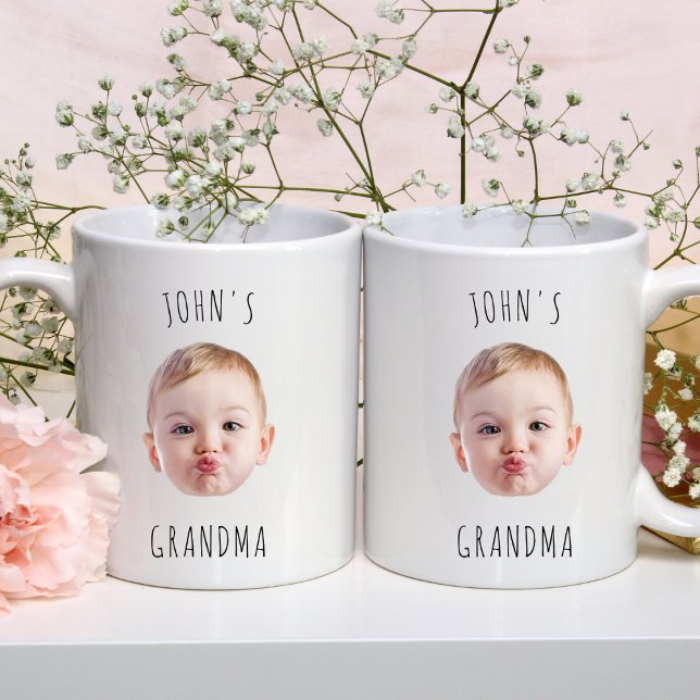 Modern Grandma Baby Face Birthday Gift For Granny  Magic Mug (Creator Uploaded)
