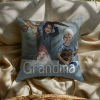 Modern Grandma Photo & Quote Cute Gift Cushion
